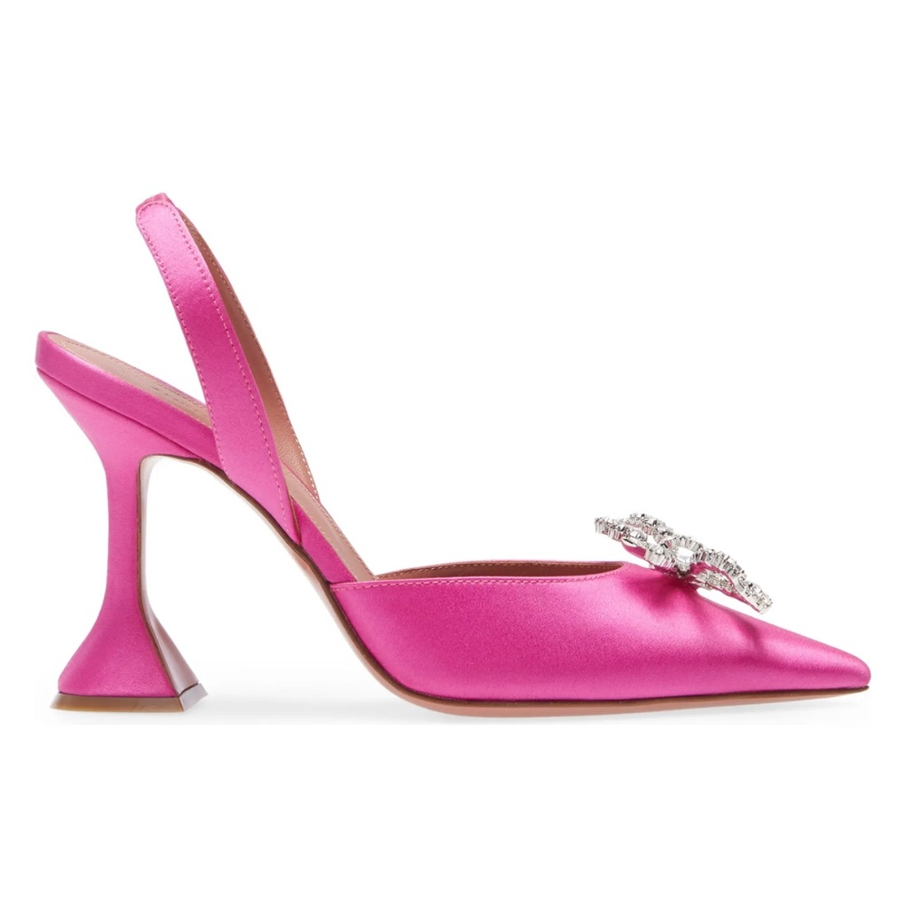 Amina Muaddi Rosie Pointed Toe Slingback
